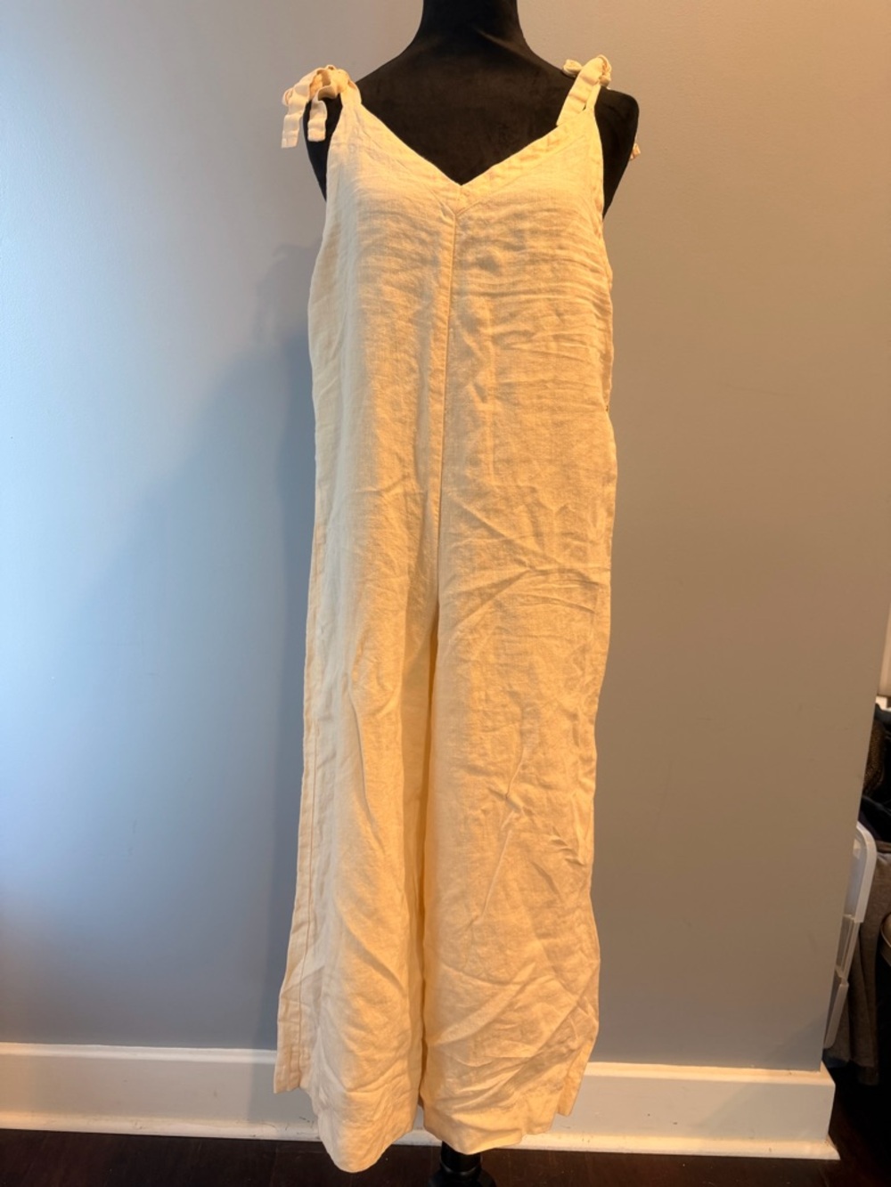 Arkitaip 100% Linen Jumpsuit Oatmeal color Size S